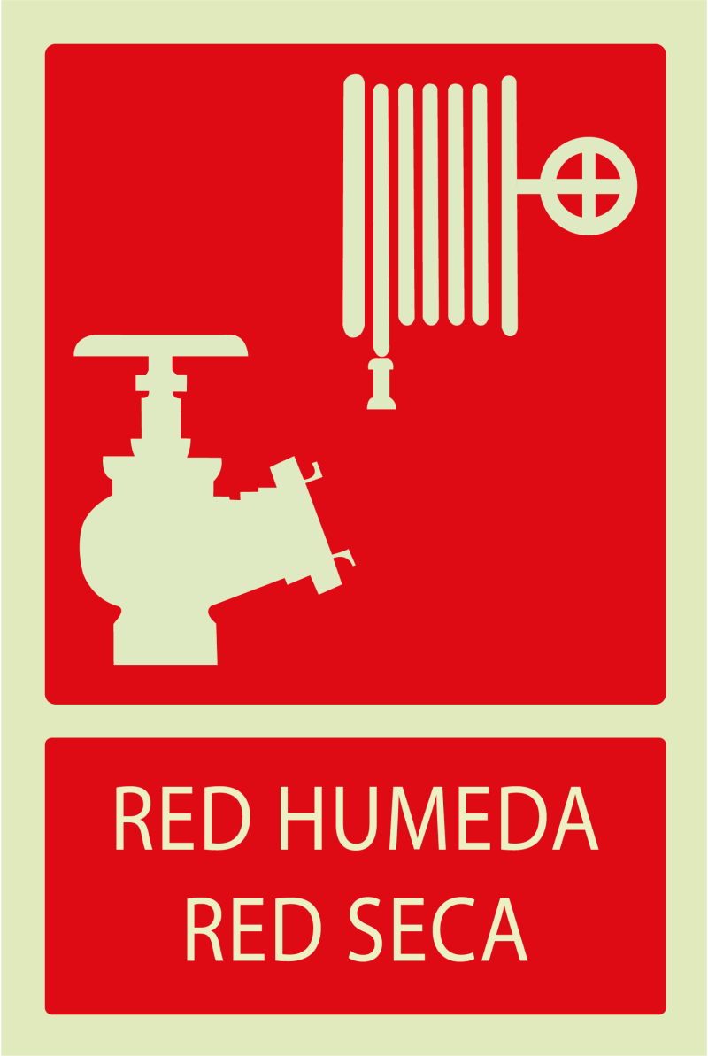 Señalética Fotoluminiscente: Red Húmeda Seca C