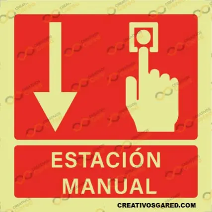 Señalética Fotoluminiscente Estación Manual de Alarma