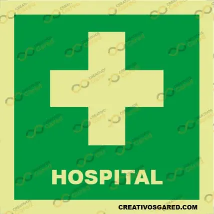 Señalética Fotoluminiscente Hospital y Punto Médico