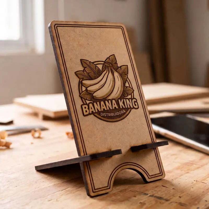 Porta celular MDF personalizado en Guayaquil